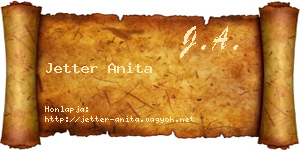 Jetter Anita névjegykártya