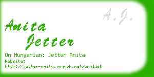 anita jetter business card